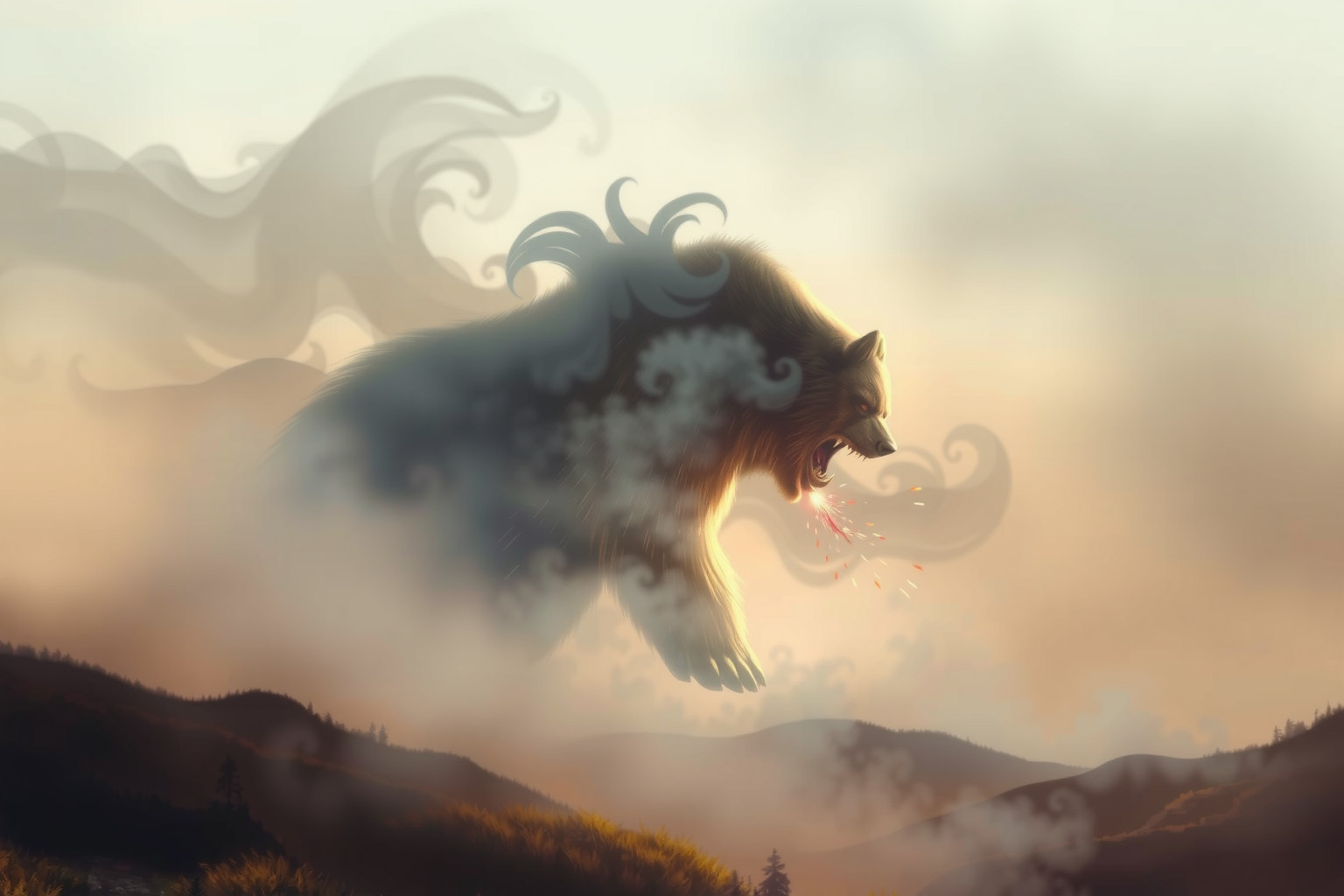 Sognare un orso grizzly che attacca simboleggia minacce e conflitti interiori.