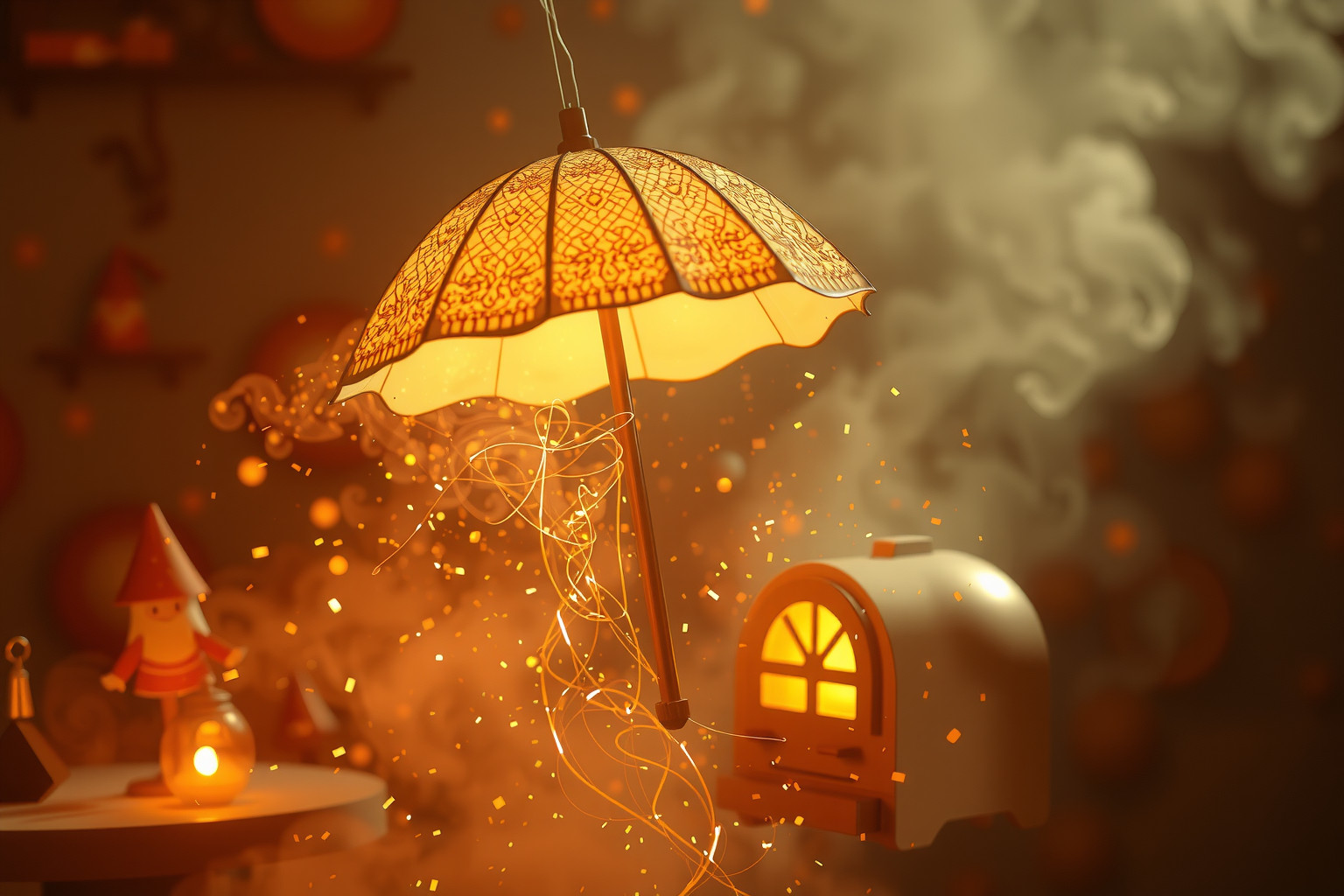 Sognare un parasole da forno festivo simboleggia protezione e gioia.