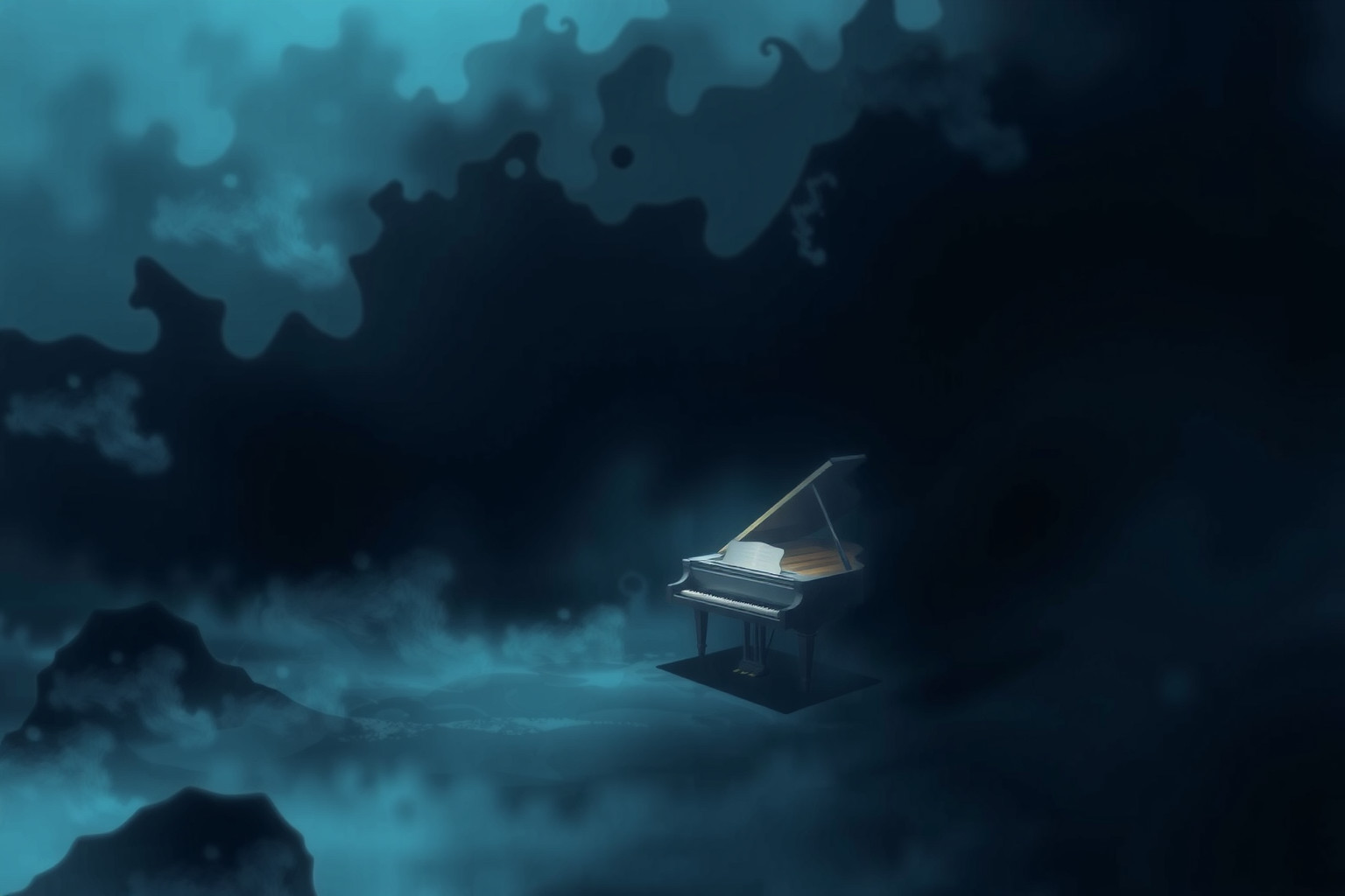 Sognare un piano in contesto spaventoso simboleggia paure e insicurezze.