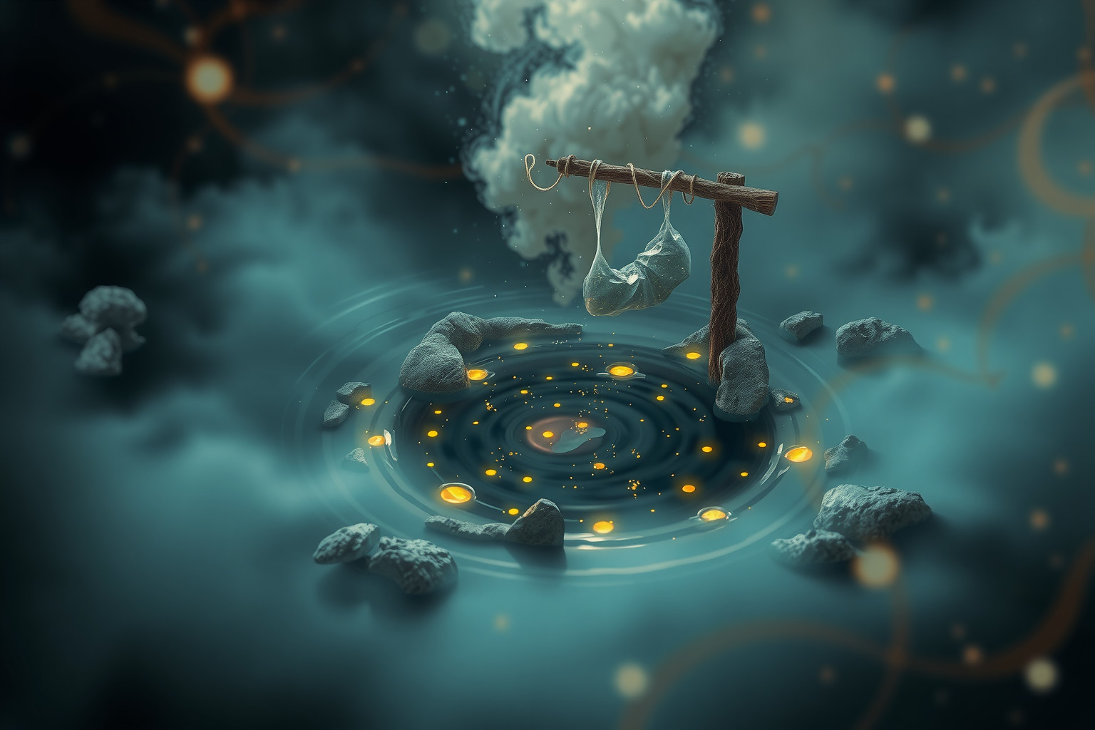 Sognare un pozzo con tesoro rivela opportunità nascoste e ricchezza.