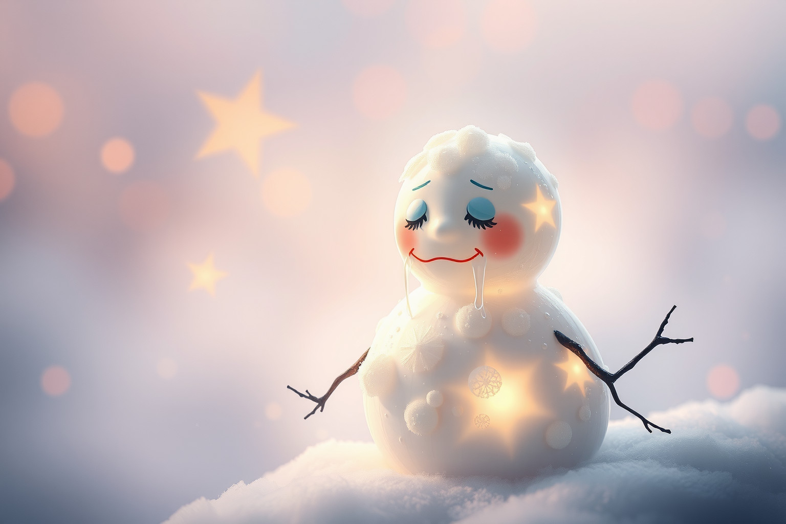 Sognare un pupazzo di neve triste simboleggia emozioni di perdita.