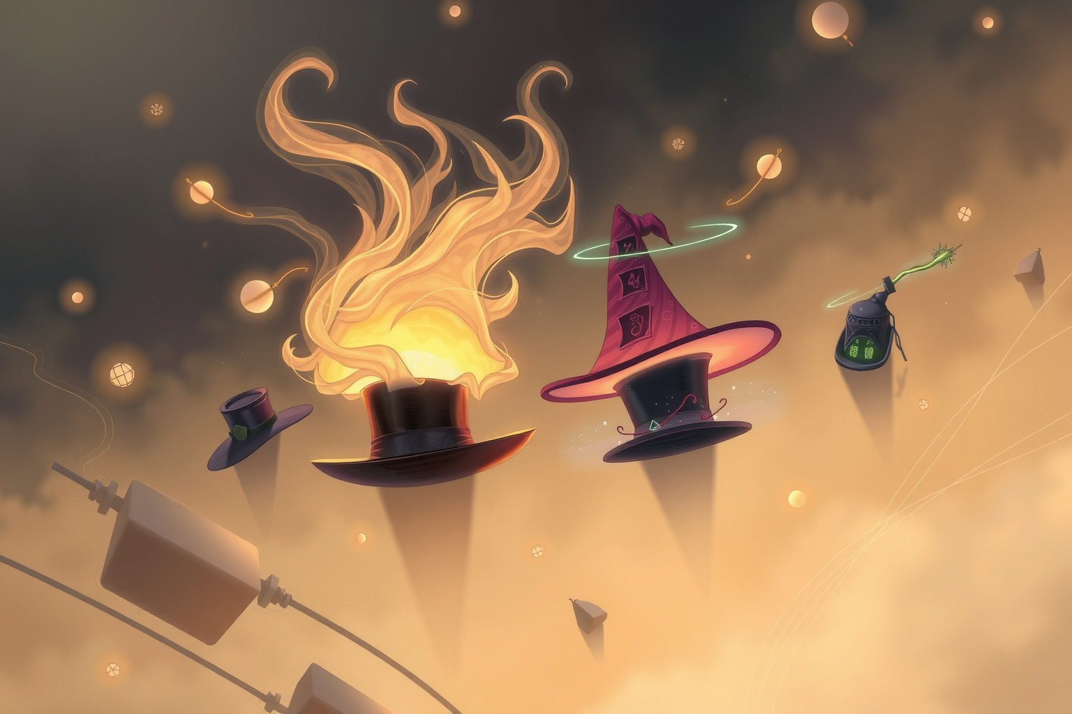 Sognare un quartetto di cappelli riflette ruoli e identità interiori.