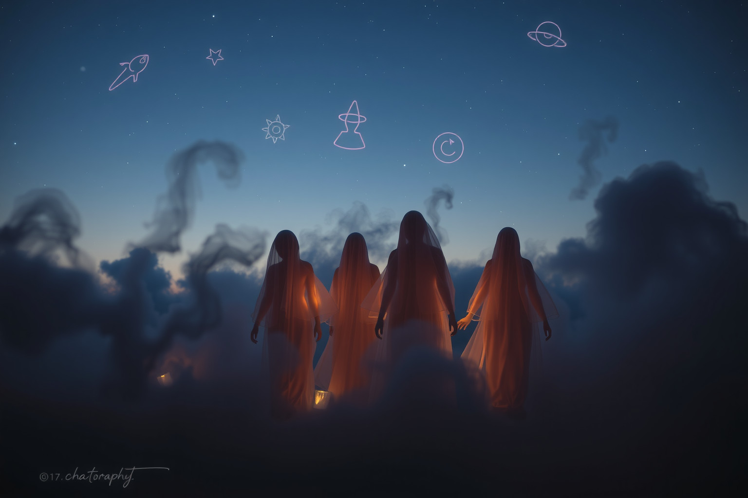 Sognare un quartetto sconosciuto simboleggia nuove connessioni e misteri.