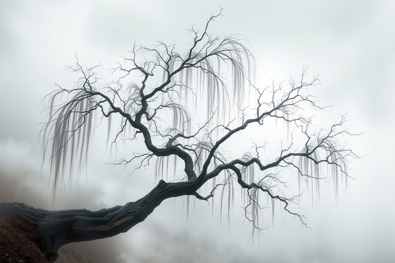 Sognare un salice secco simboleggia perdita e trasformazione interiore.