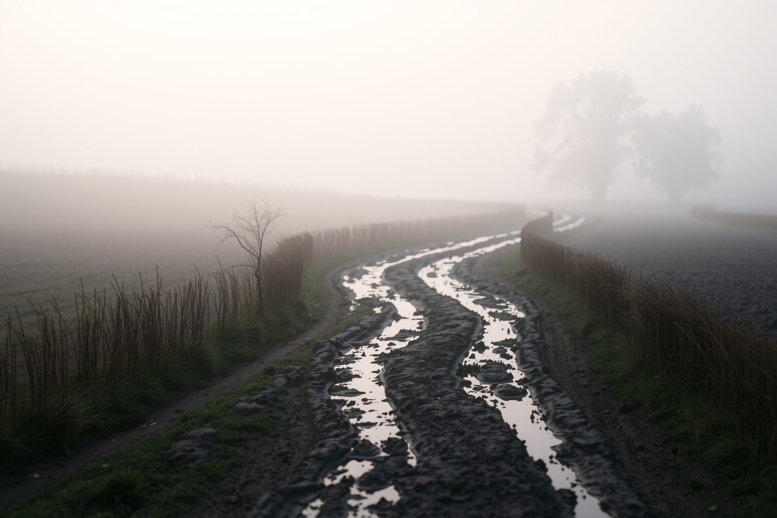 Sognare un sentiero fangoso simboleggia ostacoli emozionali nascosti.