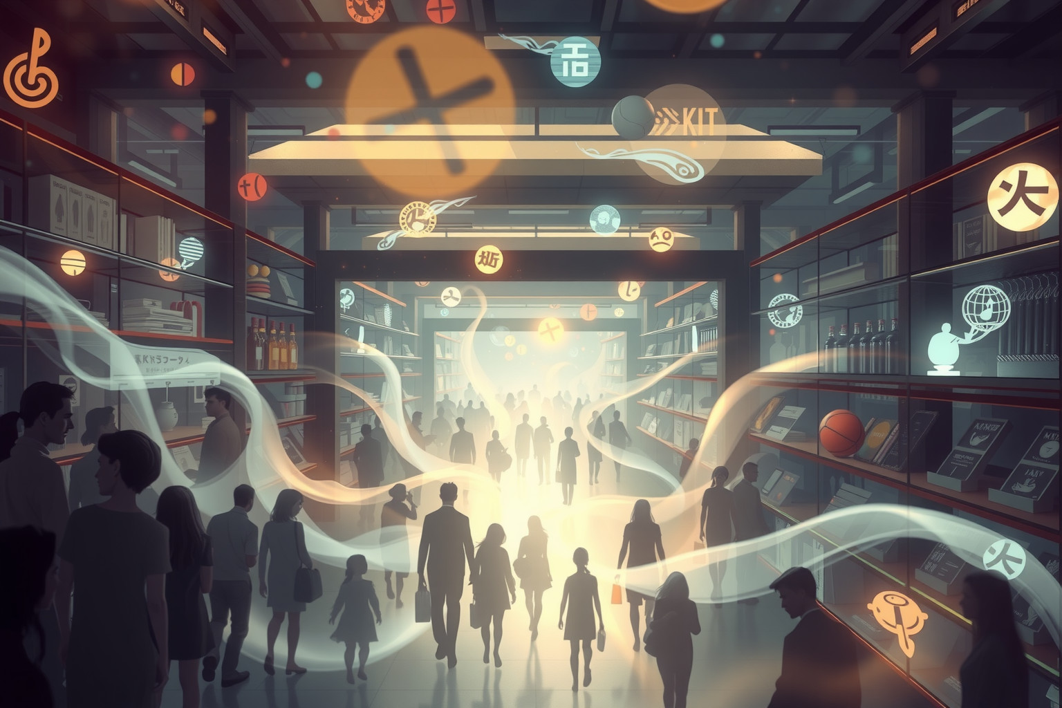 Sognare un supermercato affollato riflette ansia per scelte nella vita.