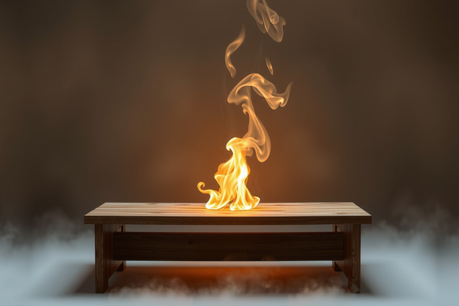 Sognare un tavolo che brucia simboleggia perdita e rinascita interiore.