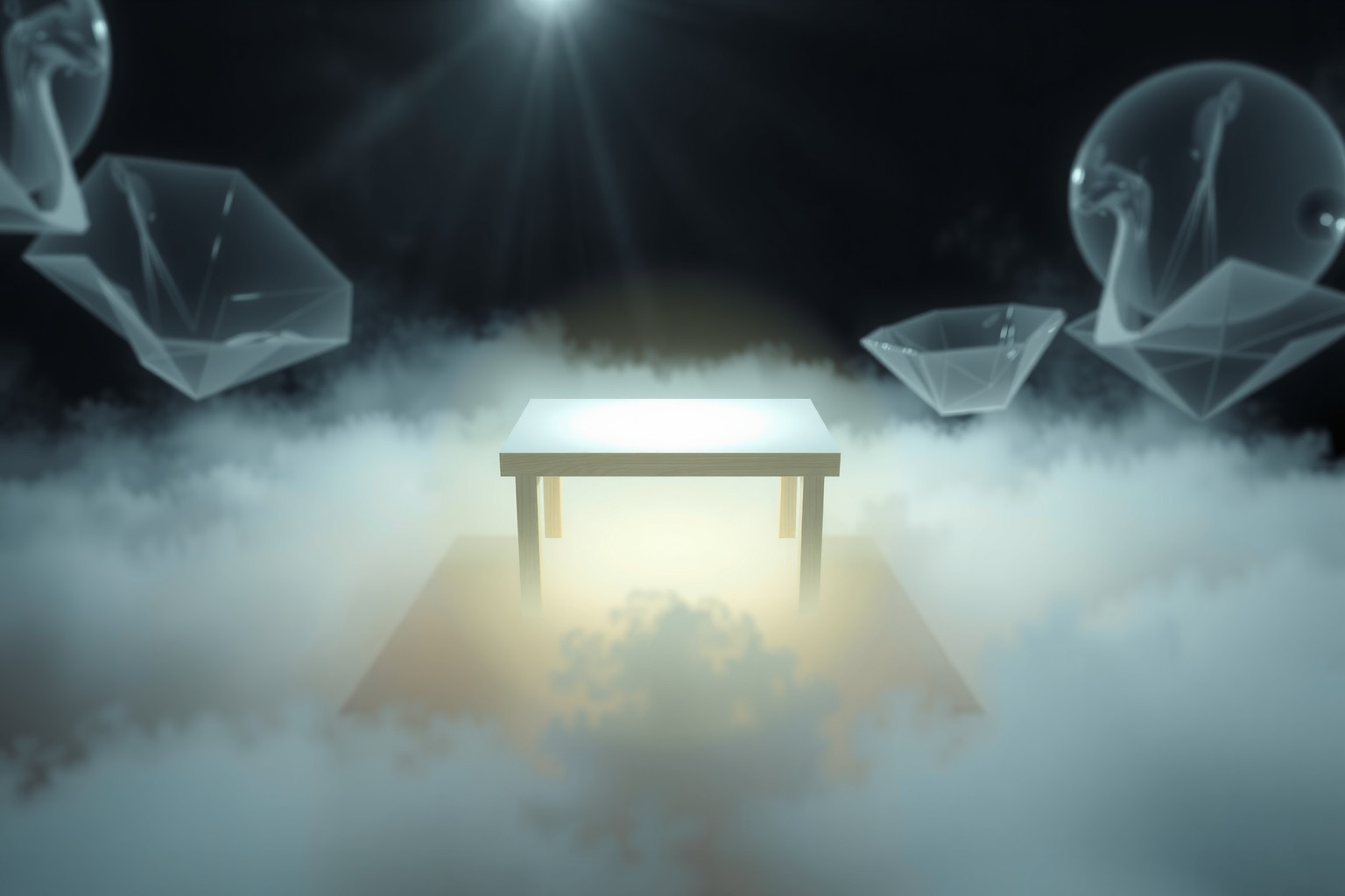 Sognare un tavolo che galleggia simboleggia distacco dalla realtà quotidiana.