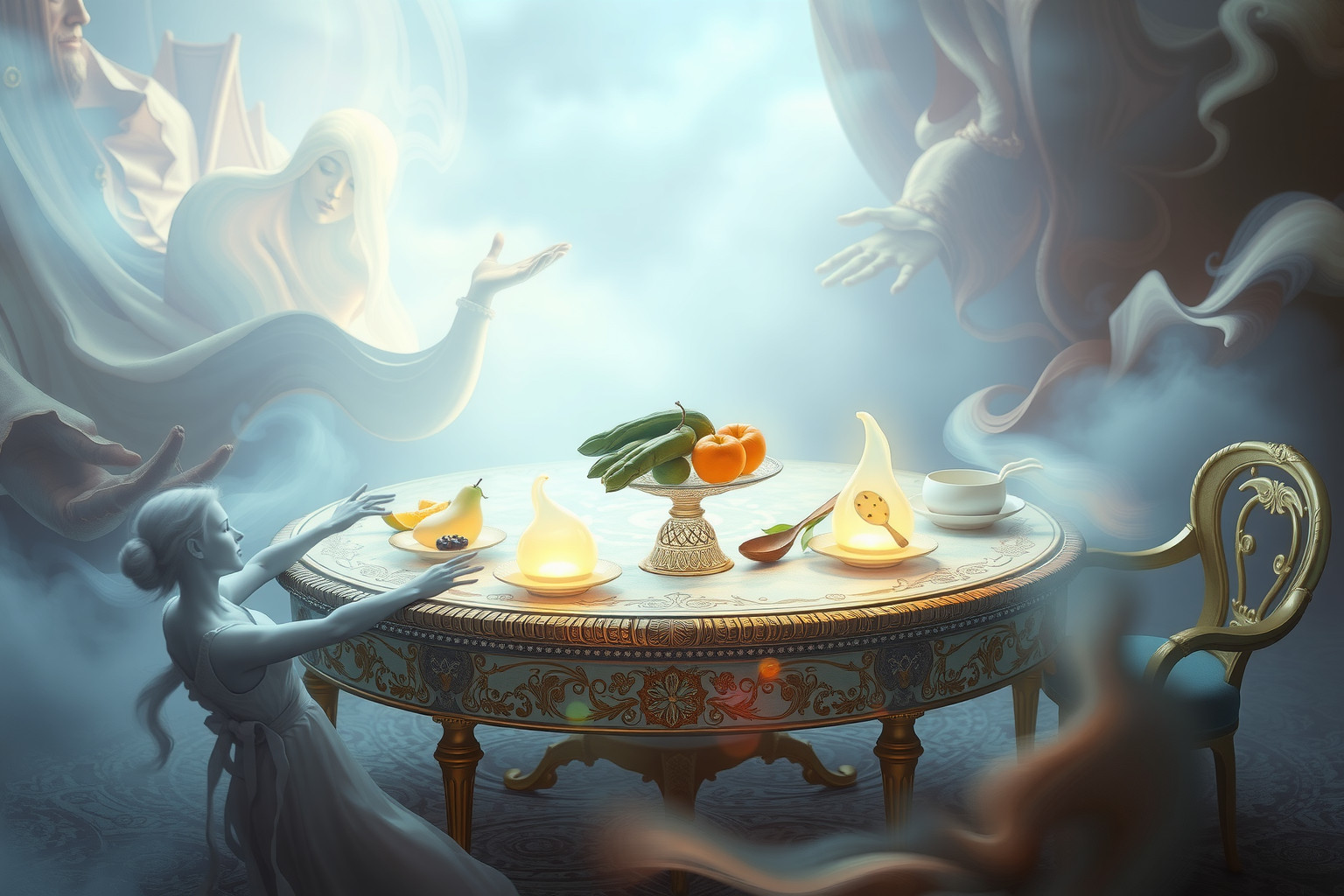 Sognare un tavolo pieno simboleggia abbondanza e relazioni solide.