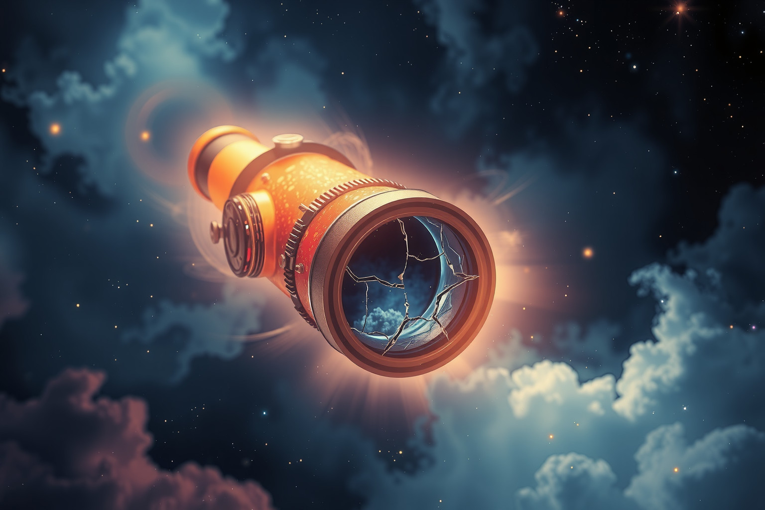 Sognare un telescopio rotto indica visione offuscata della realtà futura.