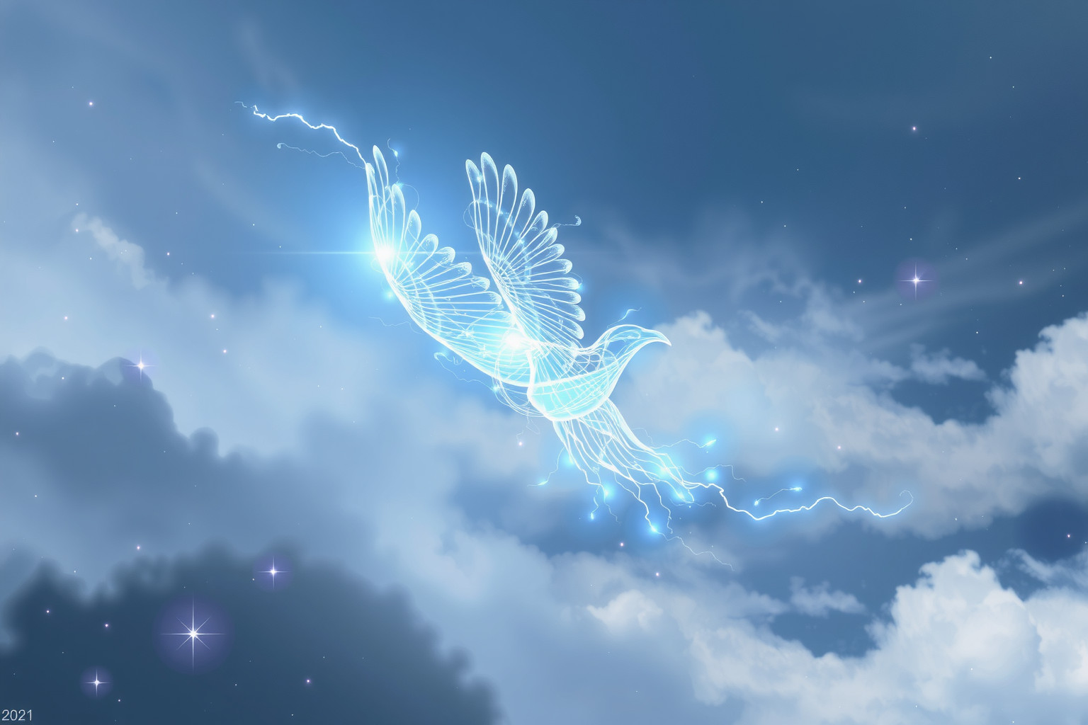 Sognare un uccello del tuono simboleggia potere e trasformazione celeste.