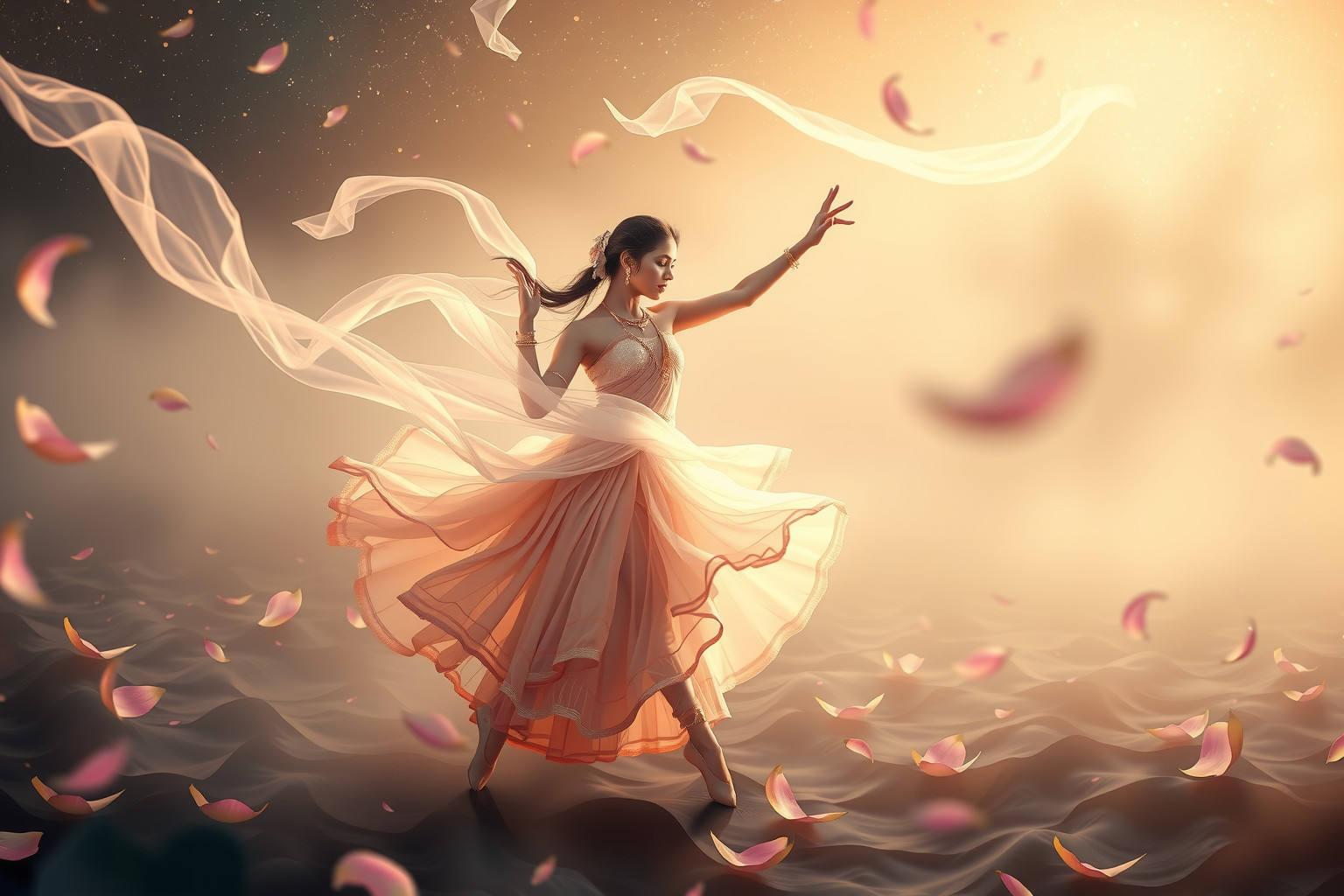 Sognare una ballerina indiana indica grazia e trasformazione interiore.