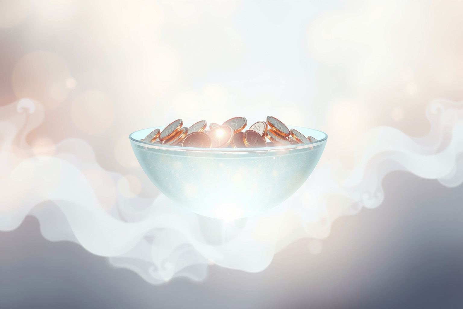 Sognare una ciotola piena di monete anticipa prosperità finanziaria imminente.