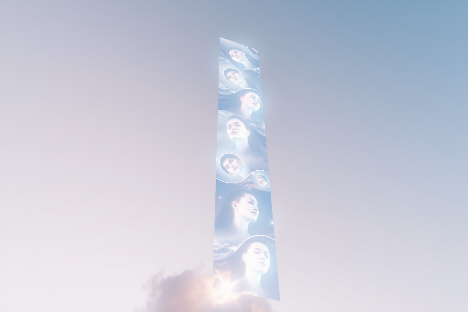 Sognare una colonna di immagini simboleggia armonia e serenità interiore.