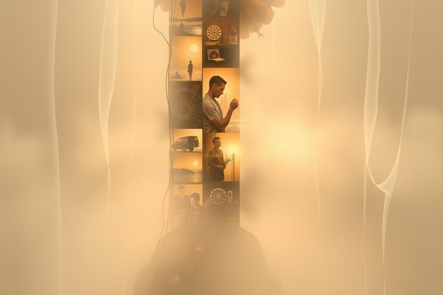 Sognare colonne di immagini evoca ricordi nascosti e antiche emozioni.