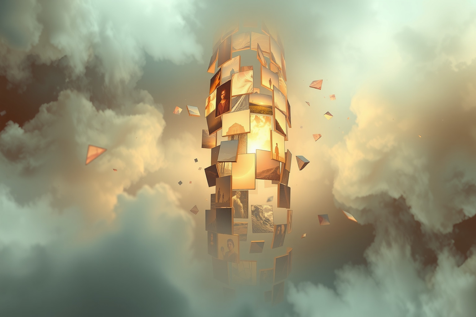 Sognare colonne di immagini spezzate riflette insicurezze interiori profonde.