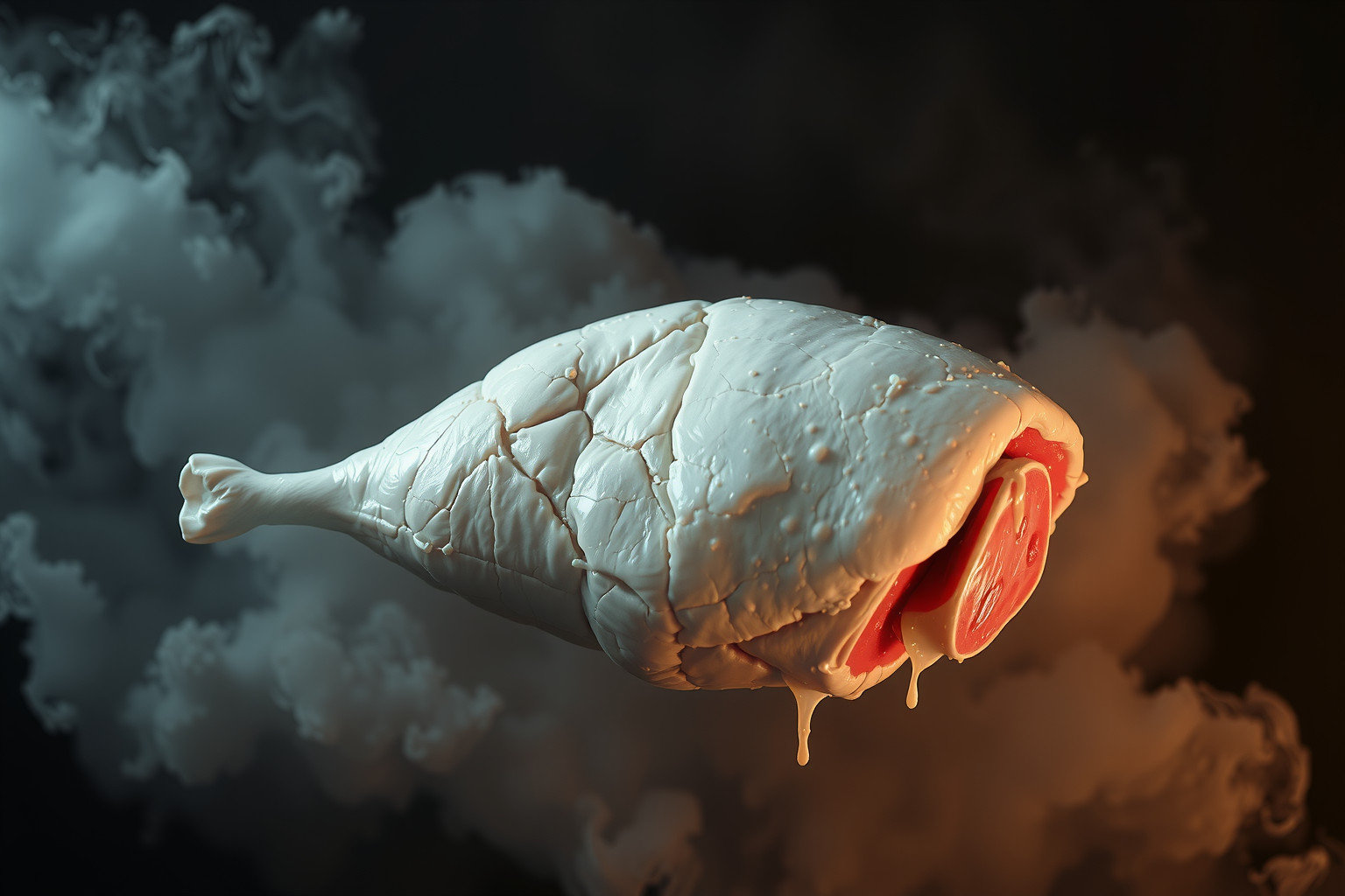 Sognare coscia di maiale bollita simboleggia conflitti interiori e repulsione.