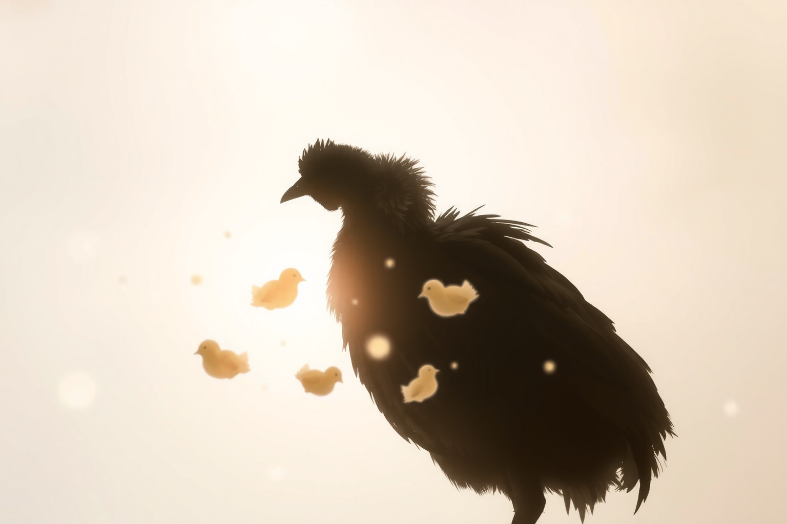 Sognare una faraona con i pulcini simboleggia protezione famigliare.