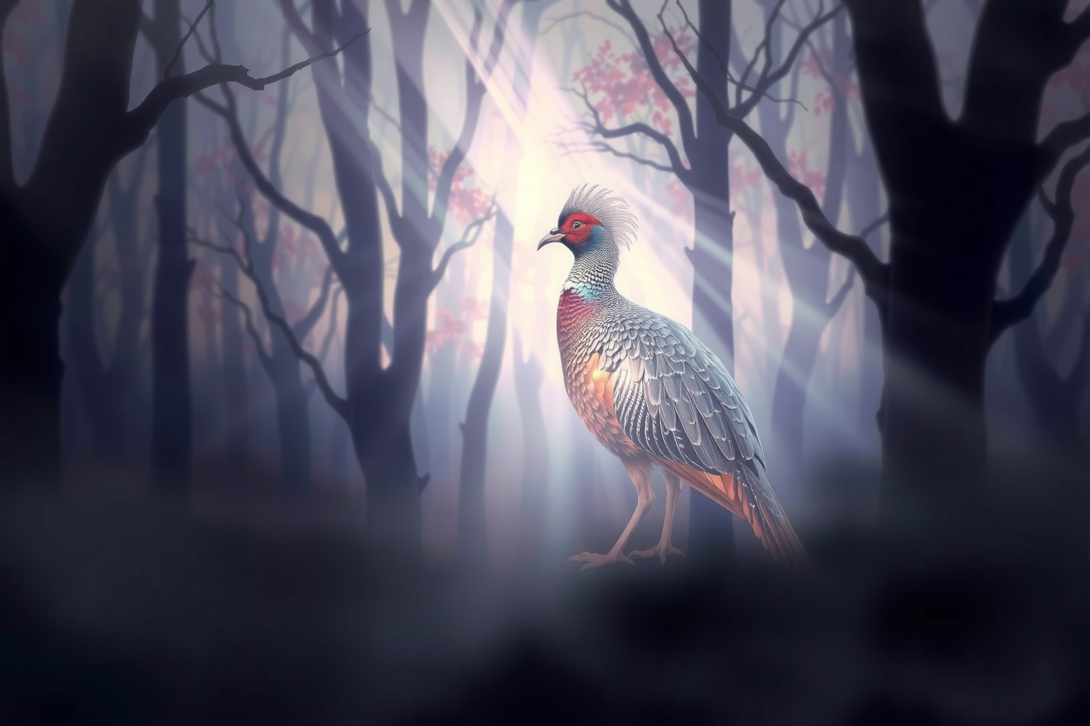 Sognare una faraona in un bosco simboleggia protezione e mistero.