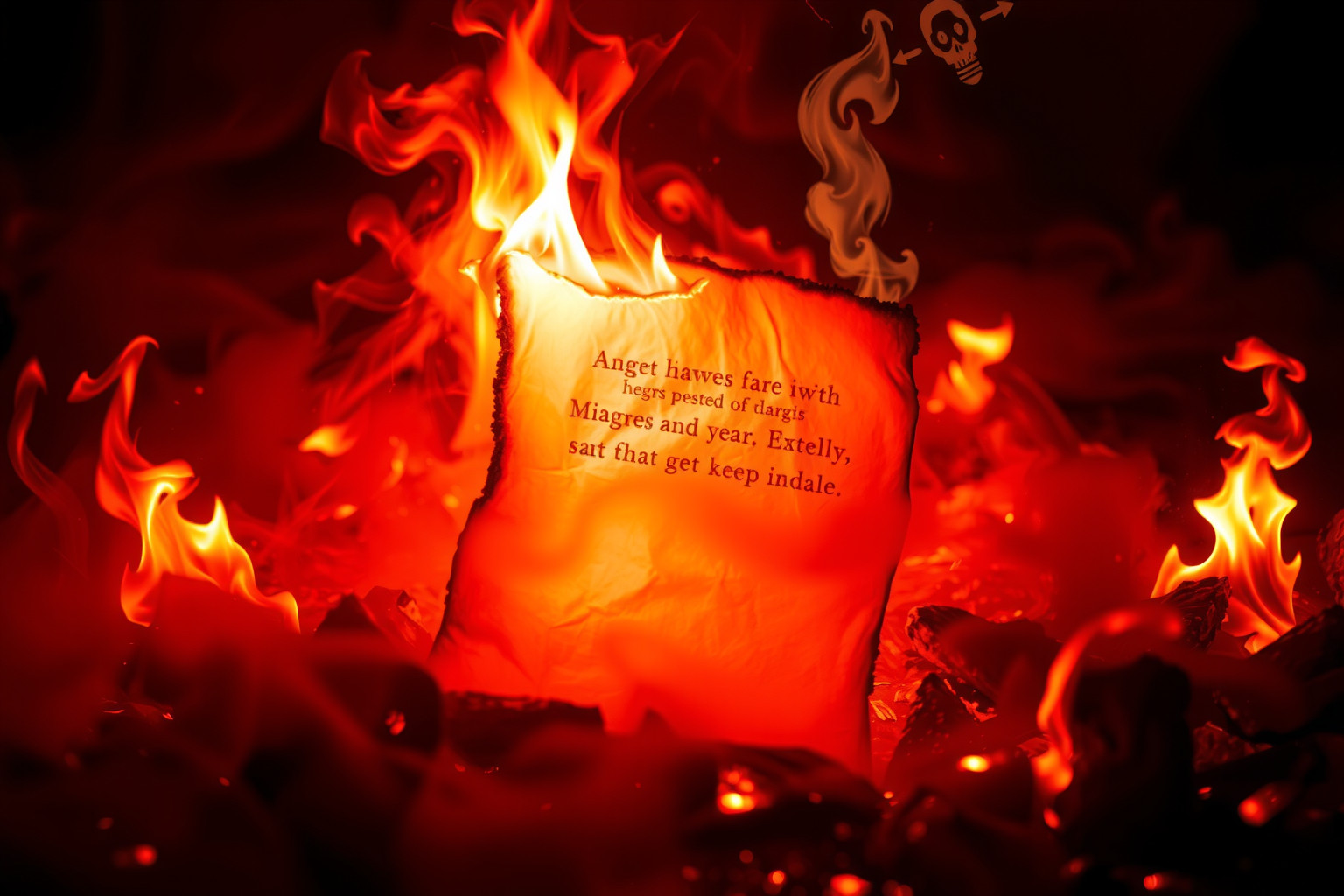 Sognare una lettera bruciata simboleggia rabbia repressa e perdita.