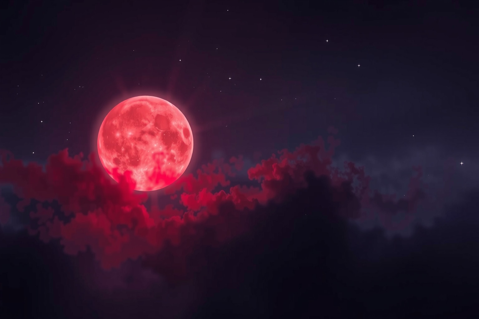 Sognare luna nuova rossa simboleggia trasformazione e passioni nascoste.