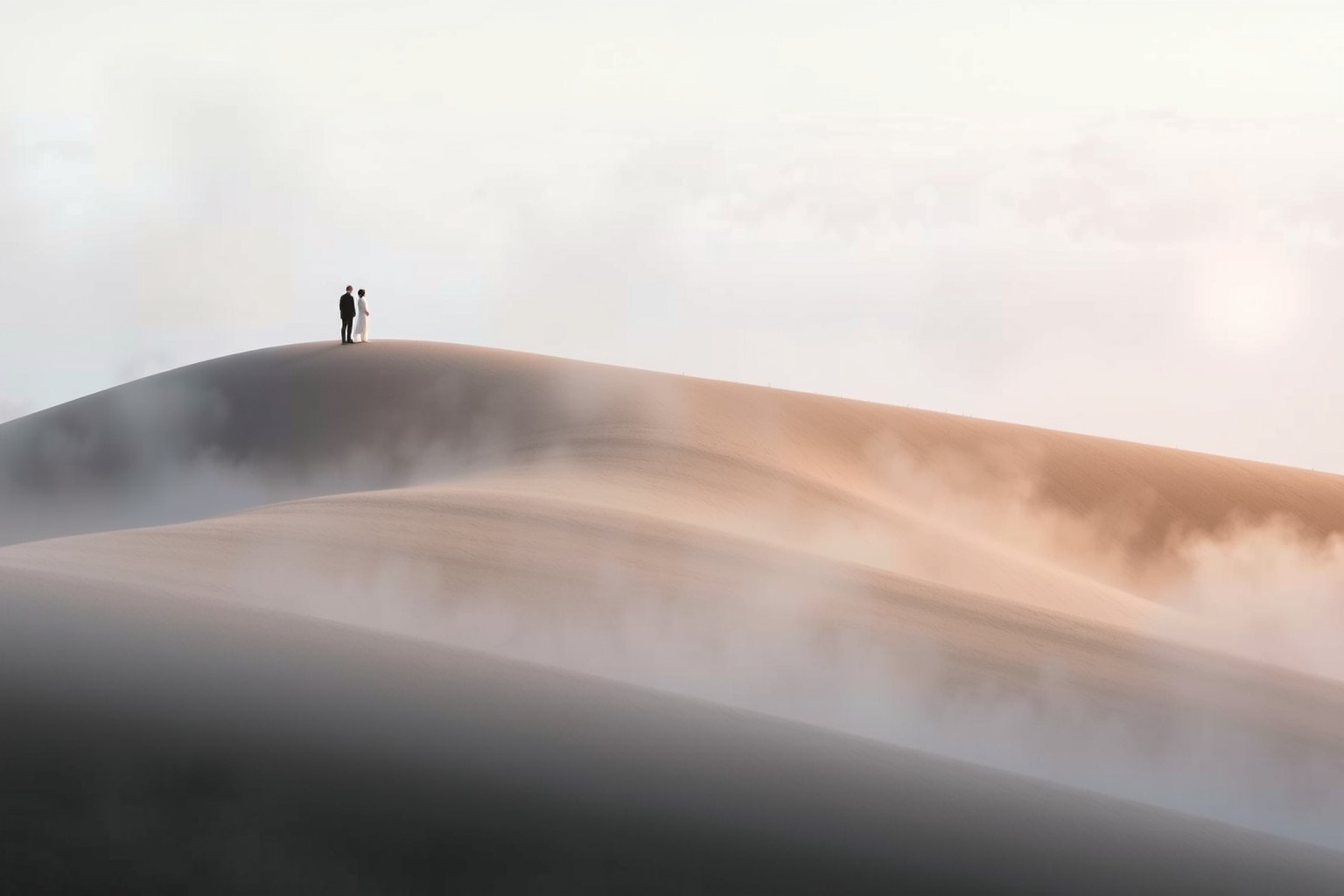 Sognare una pendenza con uno sconosciuto simboleggia nuove sfide impreviste.