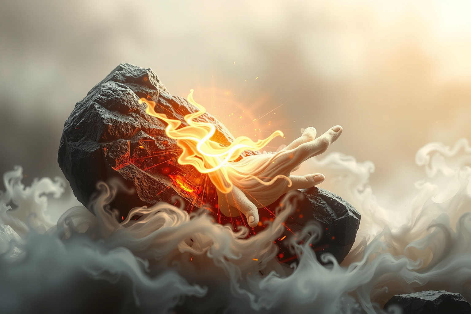 Sognare pietra rabbiosa che muta simboleggia trasformazione interiore profonda.