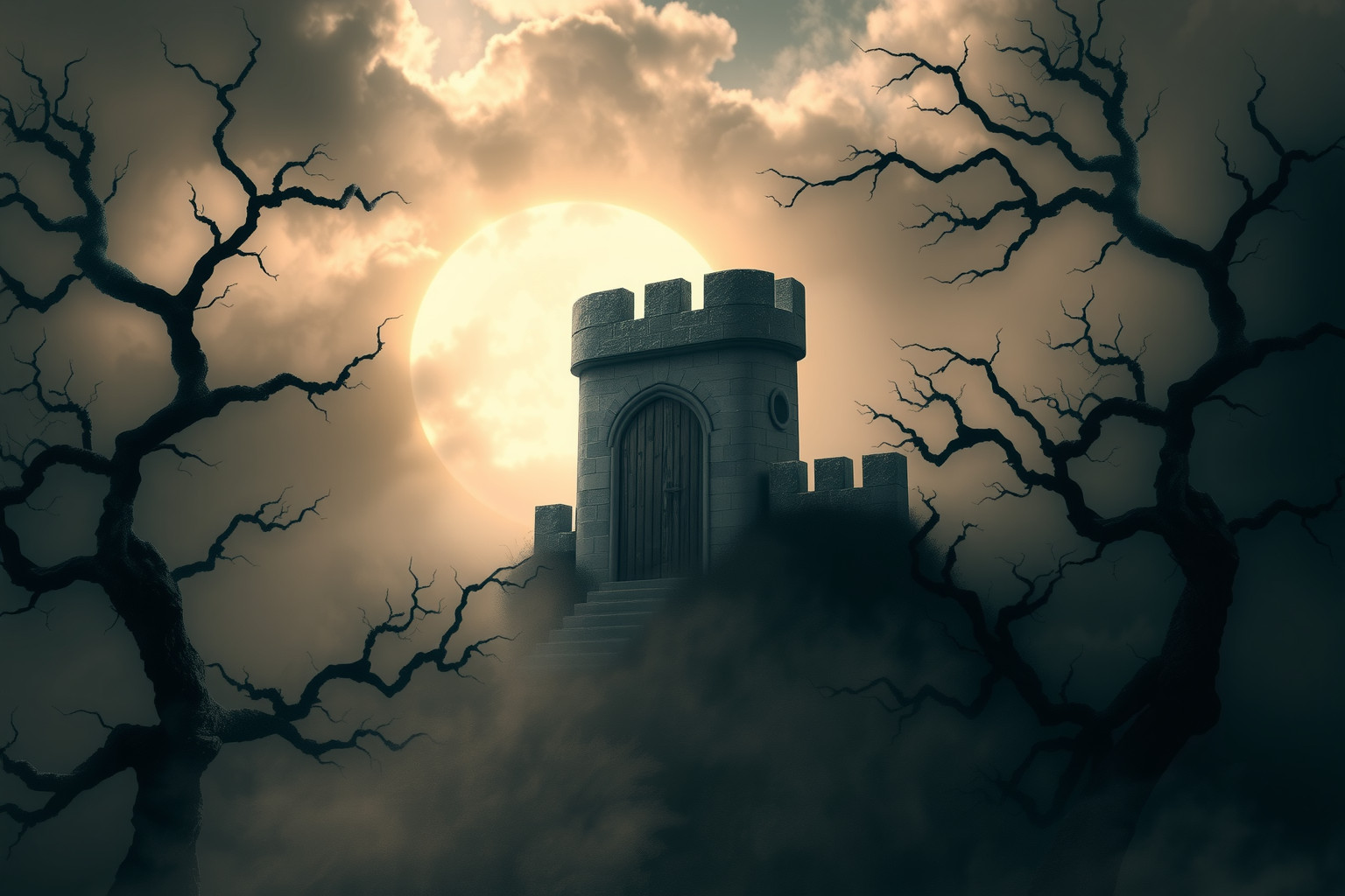 Sognare porte oscure del castello simboleggia timore dell’ignoto.