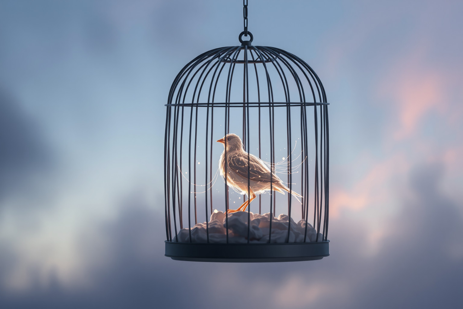 Sognare una quaglia del Virginia in gabbia simboleggia restrizione emotiva.