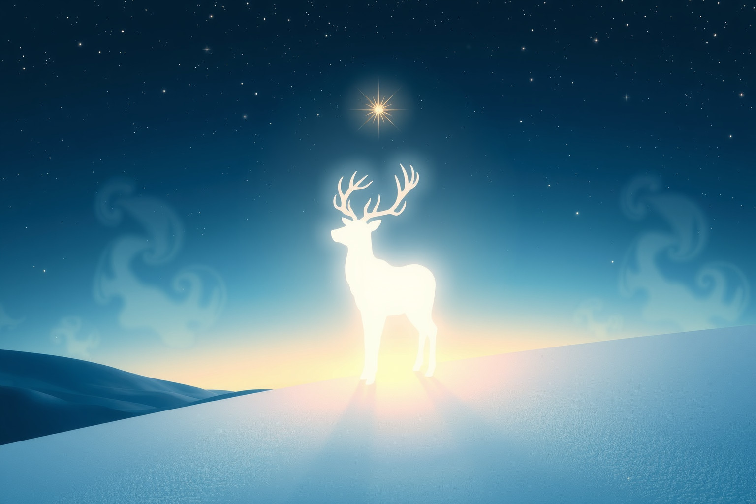 Sognare una renna simboleggia guida spirituale nei paesaggi innevati.