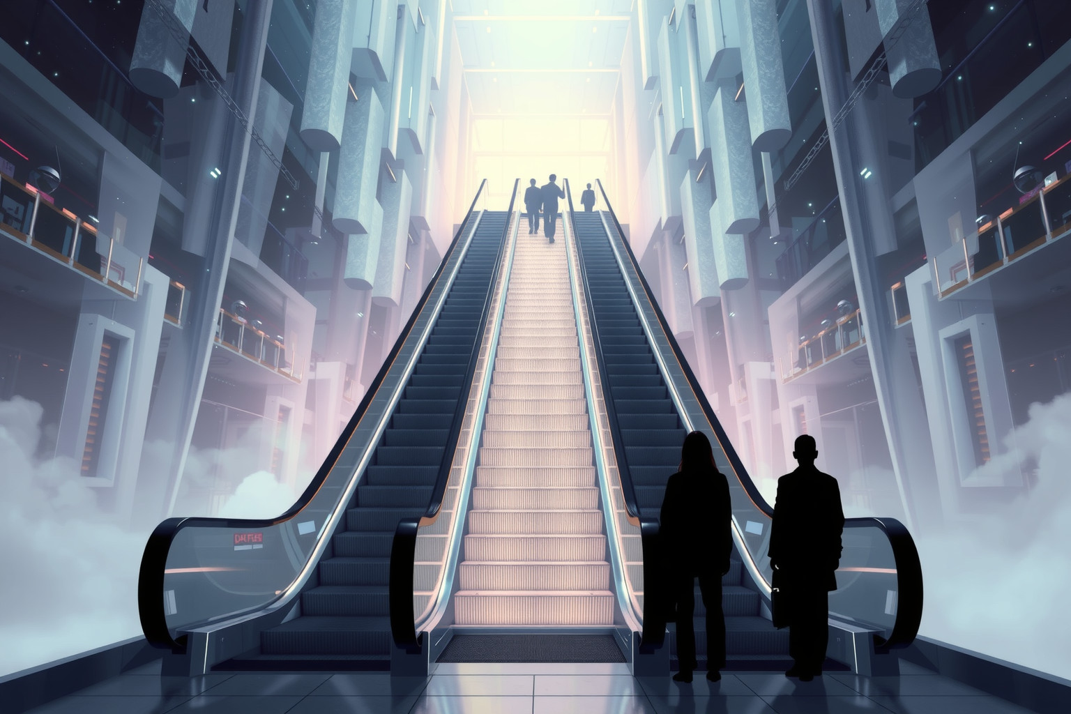 Sognare una scala mobile riflette decisioni importanti nelle scelte di vita.