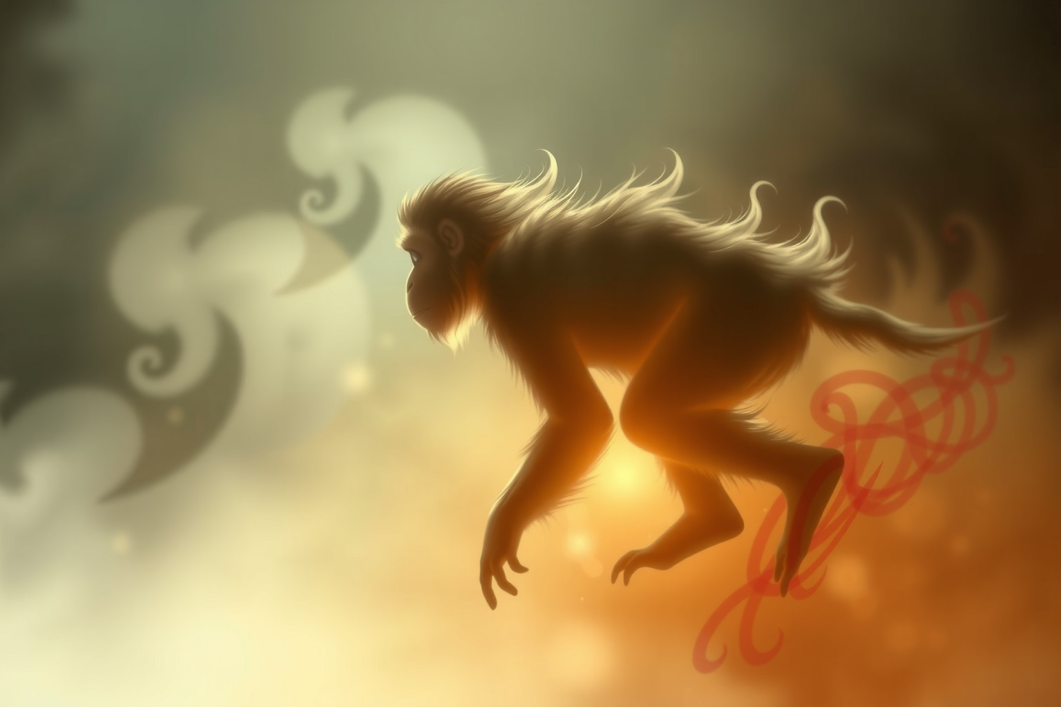 Sognare scimmie antropomorfe che si trasformano simboleggia cambiamento interiore profondo.