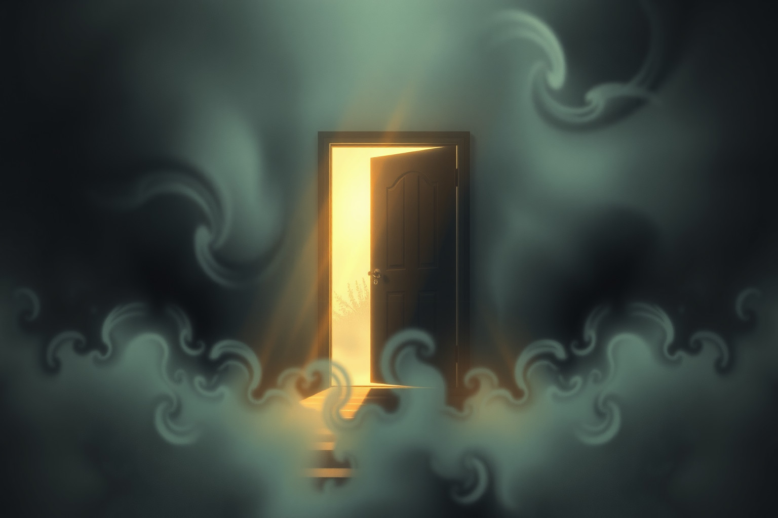 Sognare una soglia oscura simboleggia paure interiori e insicurezze.