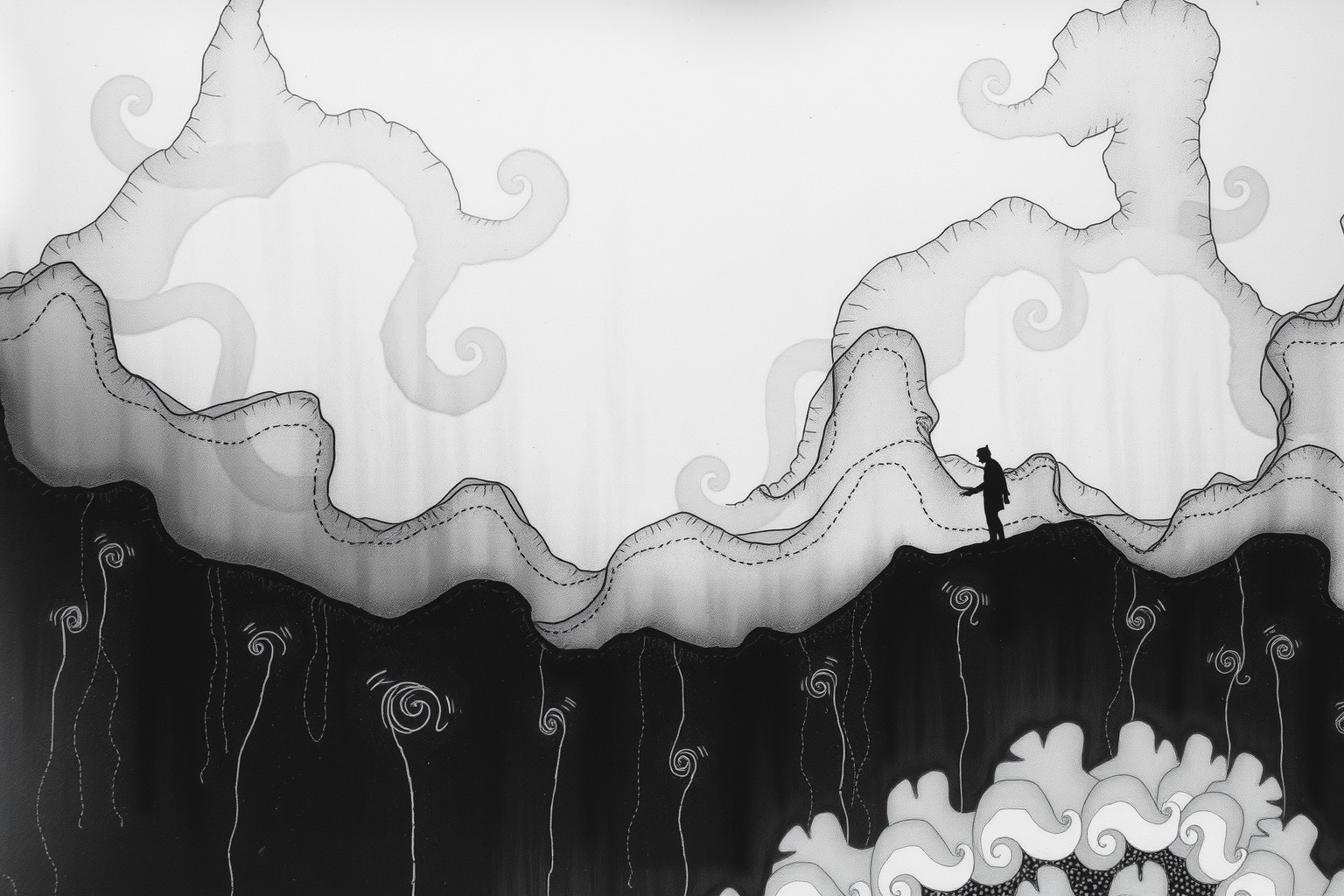 Sognare un’acquaforte in bianco e nero simboleggia contrasti interiori.