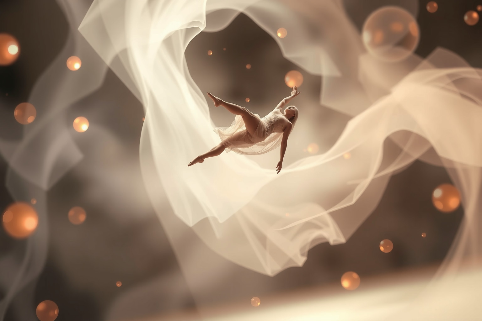 Sognare un'acrobazia in slow motion riflette controllo e riflessione interiore.