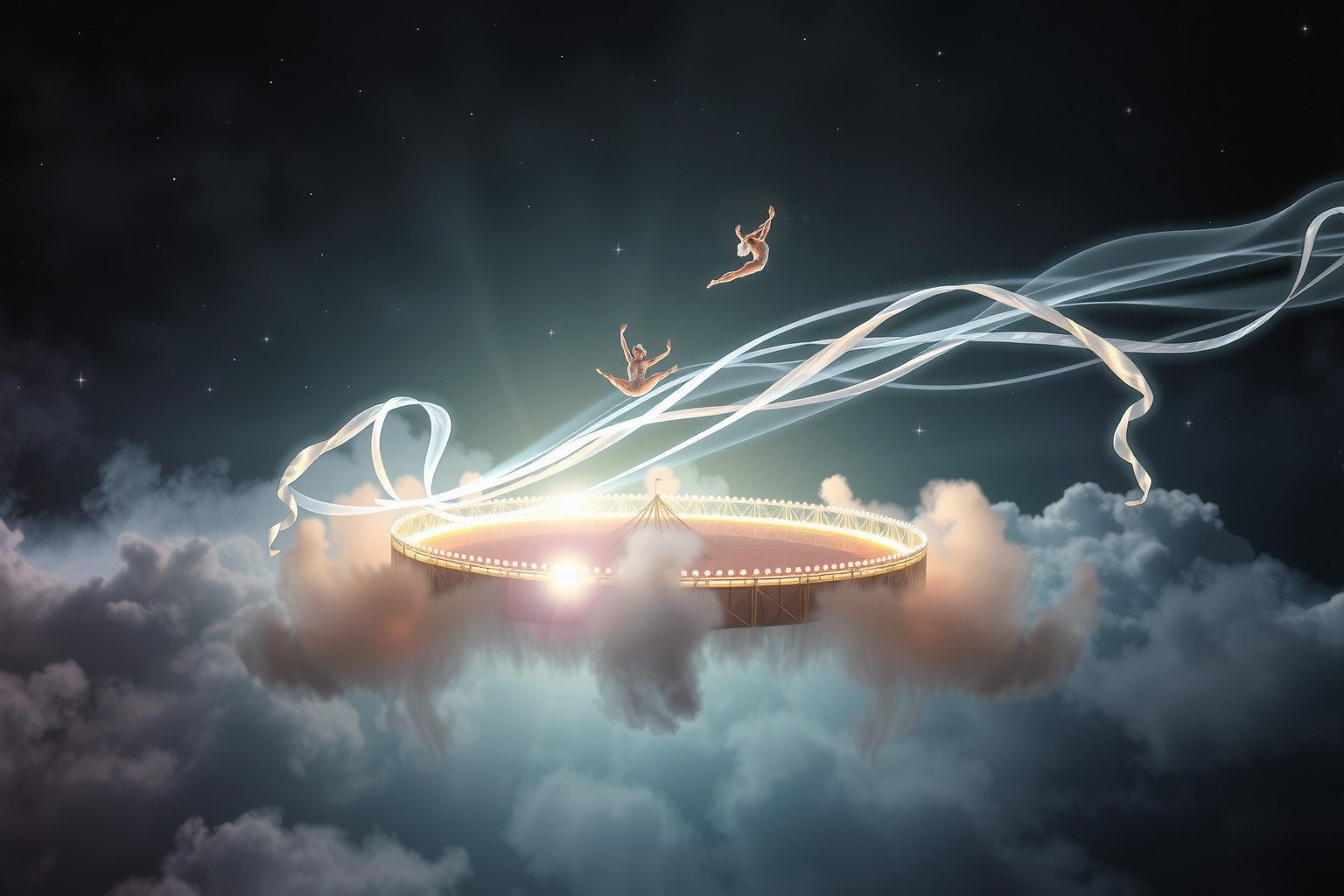 Sognare acrobazie al circo simboleggia equilibrio tra rischio e successo.