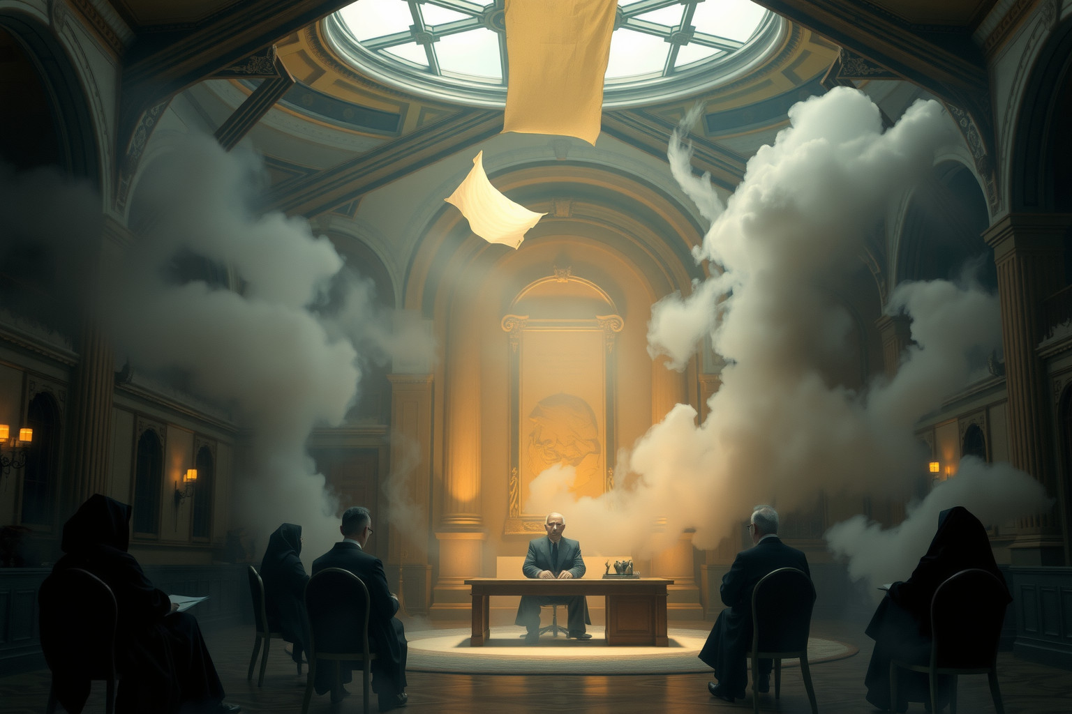 Sognare un’aula antica simboleggia giustizia e verità nascoste.