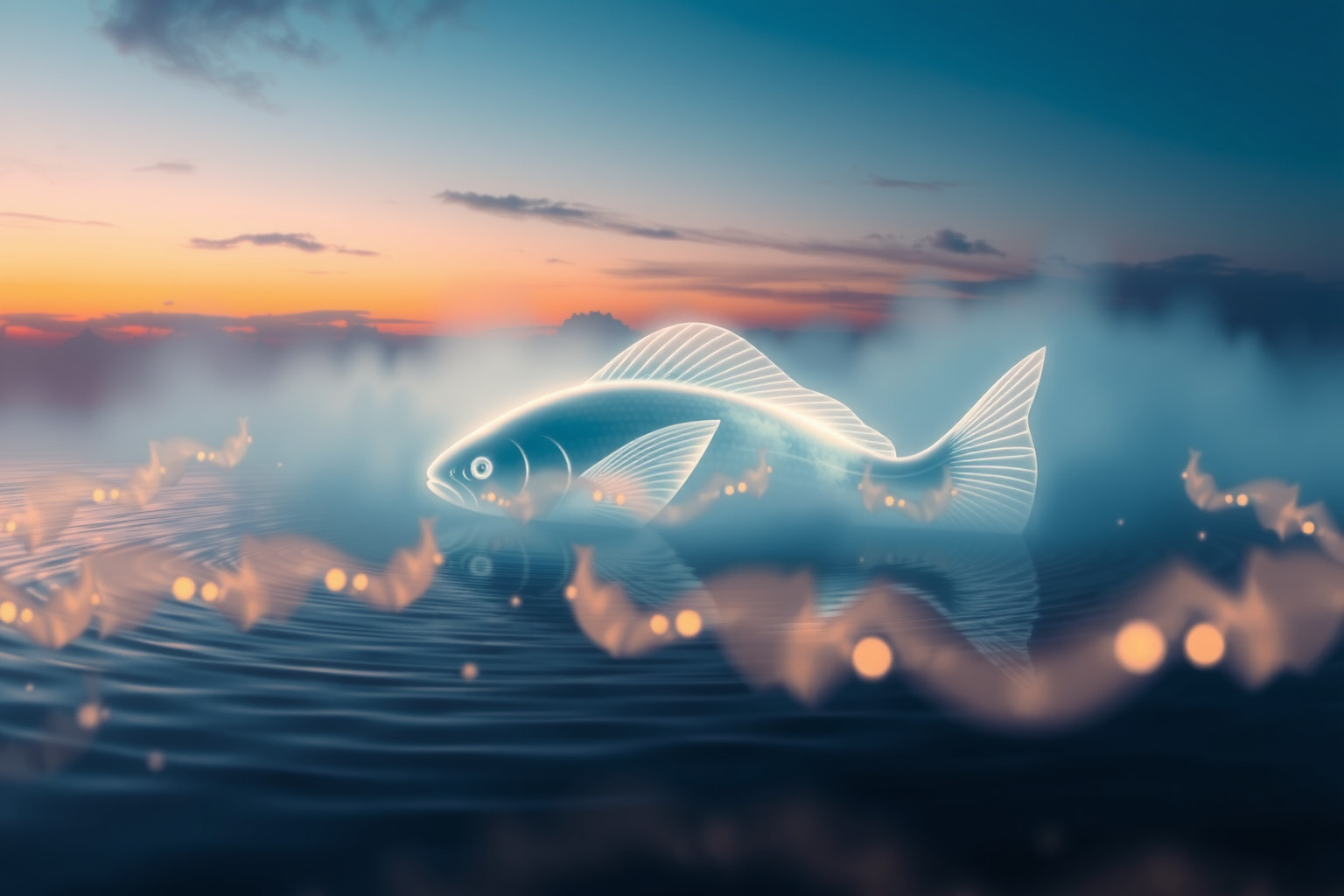 Sognare uno stagno con pesce gigante simboleggia potere nascosto.