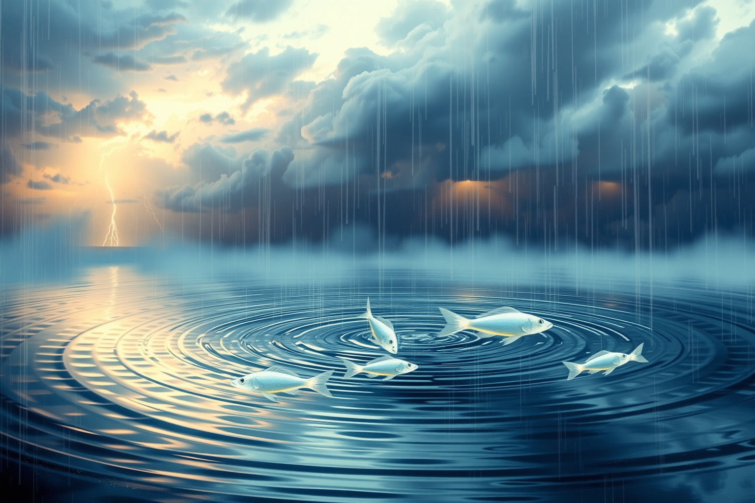 Sognare stagno tempestoso indica conflitti interiori e emozioni turbolente.