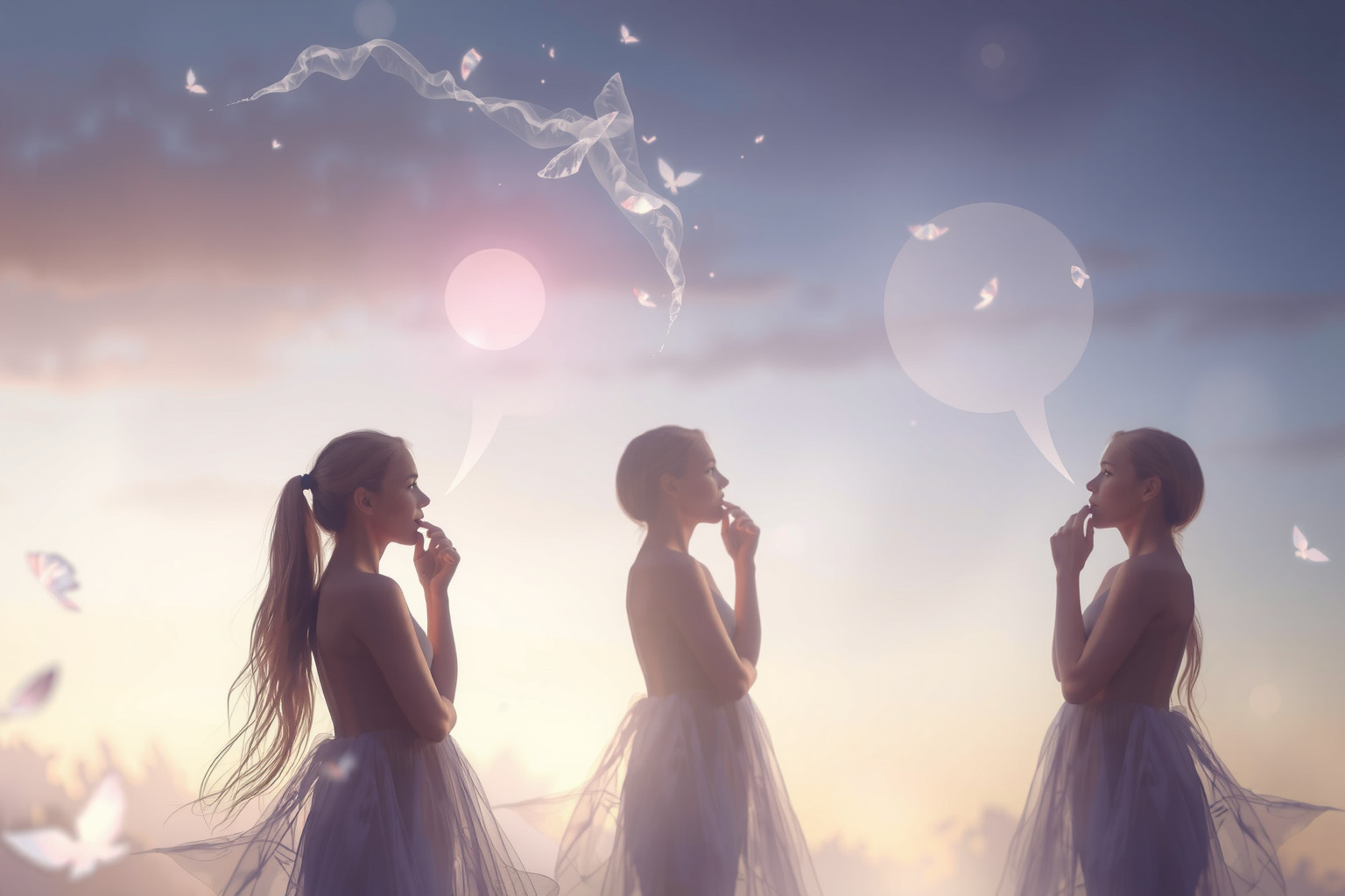 Cinque sogni sul chiacchierare rivelano desideri nascosti profondi.