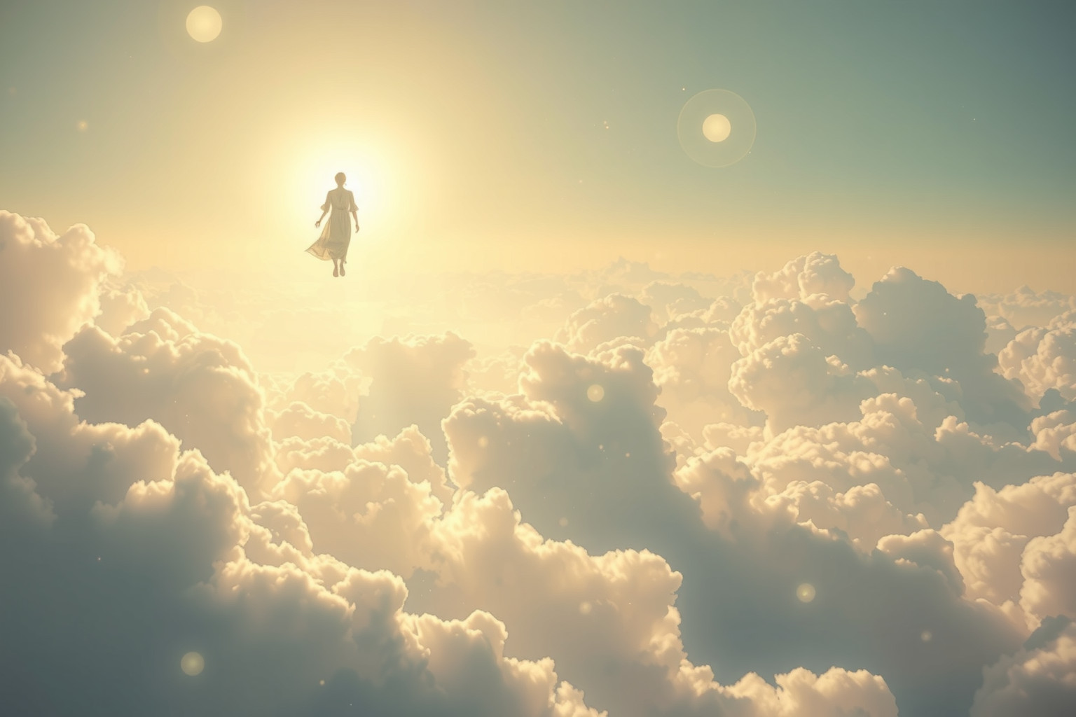 Fluttuare simboleggia libertà, elevazione spirituale e aspirazioni elevate.