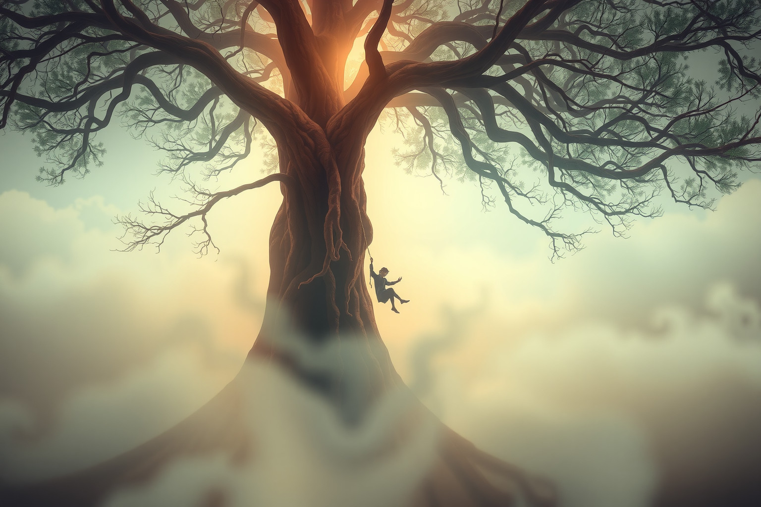 Sognare di scivolare da un albero indica perdita di controllo interiore.