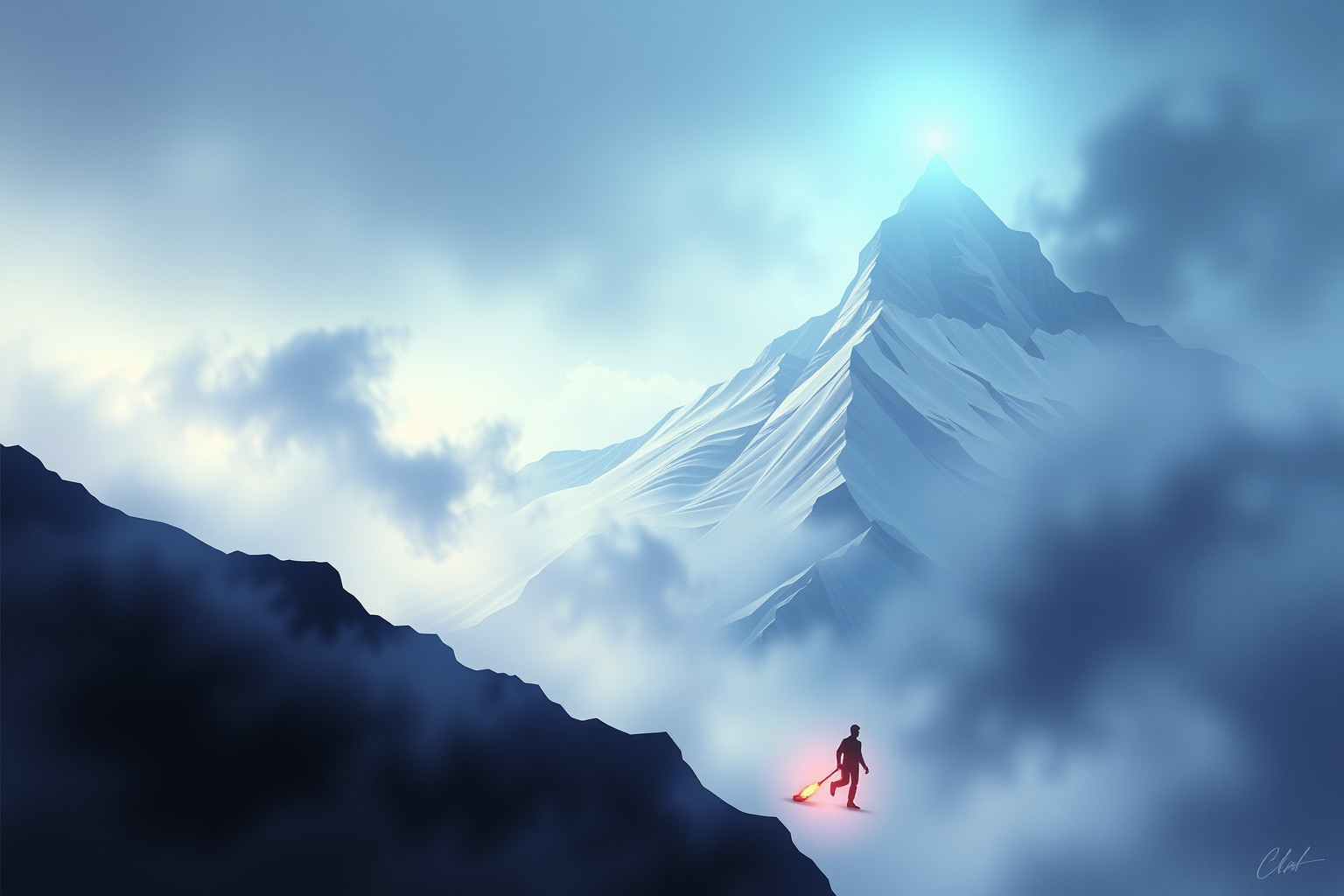 Scivolare giù da una montagna simboleggia paure e difficoltà imminenti.