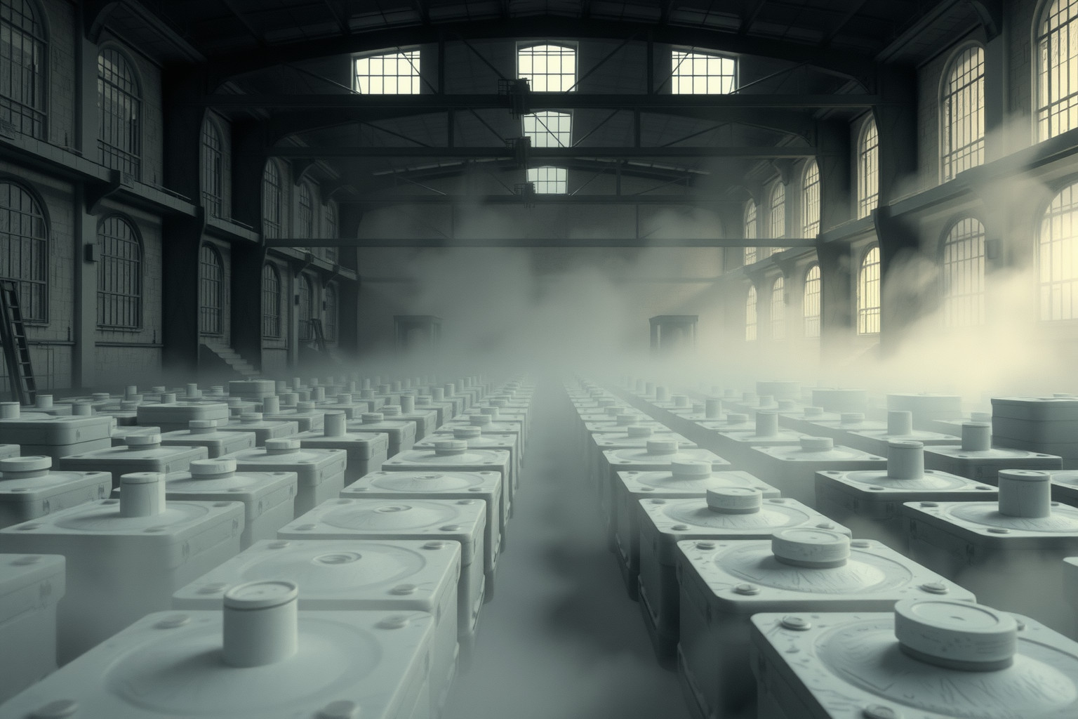 Sognare cemento armato in fabbrica riflette monotonia e routine quotidiana.