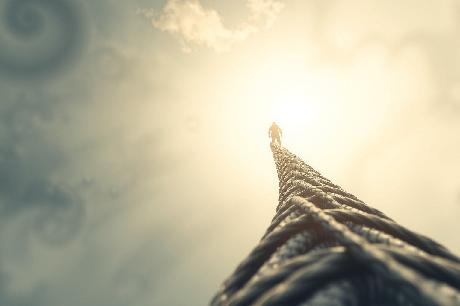 Sognare la corda senza fine simboleggia sfide senza fine interiori.