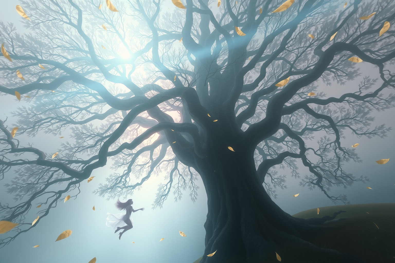 Sognare di cadere dall’albero della vita simboleggia perdita e cambiamento.