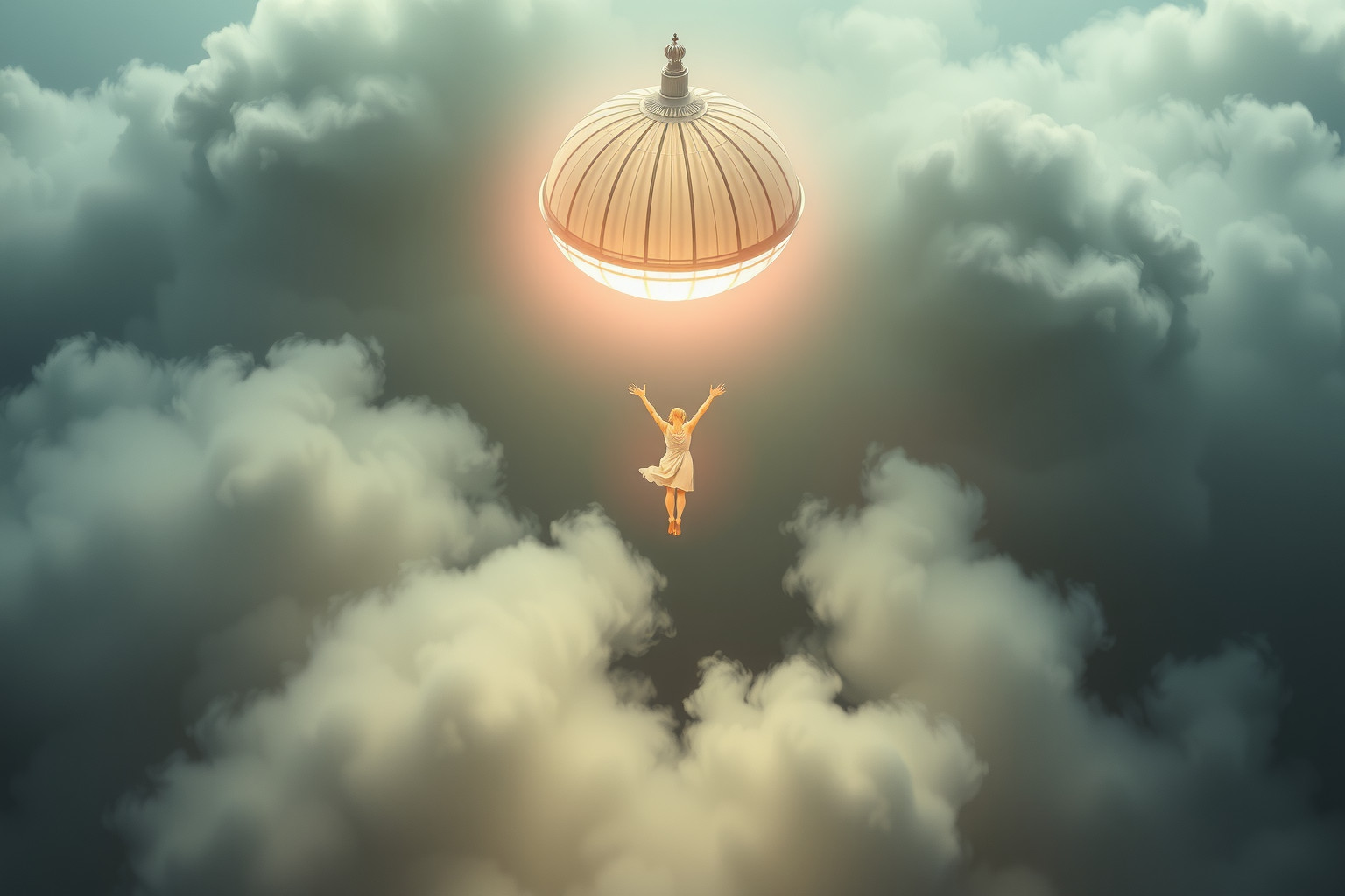 Sognare di cadere da una cupola simboleggia perdita di controllo imminente.