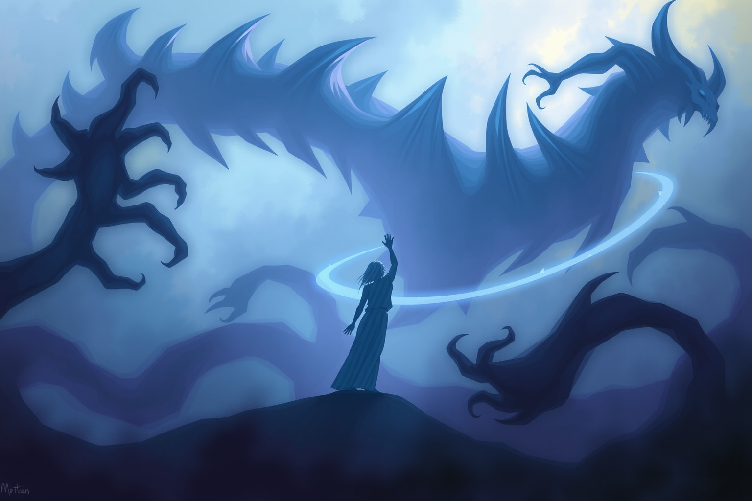 Sognare di combattere un mostro simboleggia sfide interiori da superare.