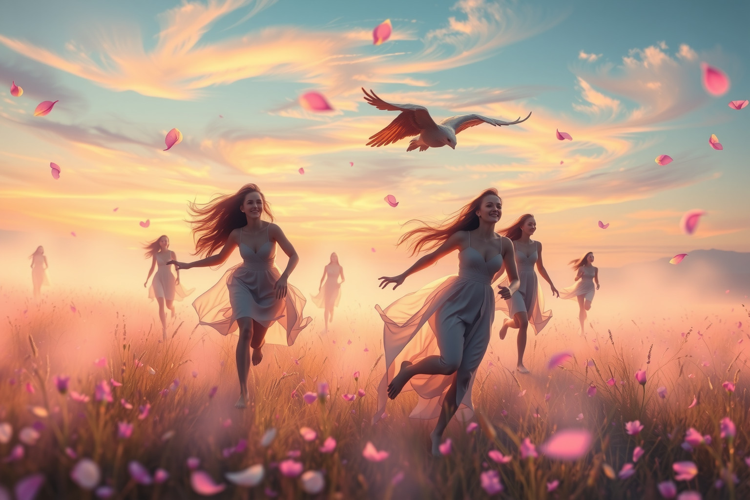 Sognare di correre libero in un prato simboleggia libertà interiore.