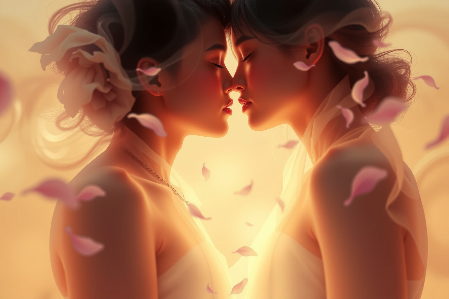 Sognare un bacio appassionato indica desiderio e intimità profonde.